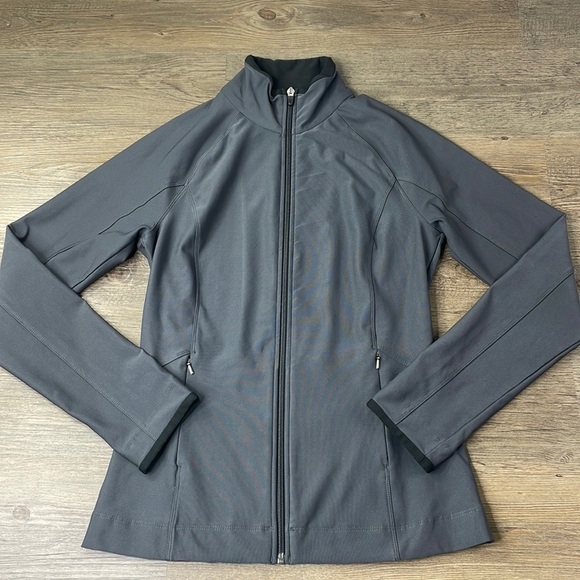 Lucy Women’s Charcoal Grey Performance Zip Up Light Weight Tech Jacket, size XS - Picture 1 of 10